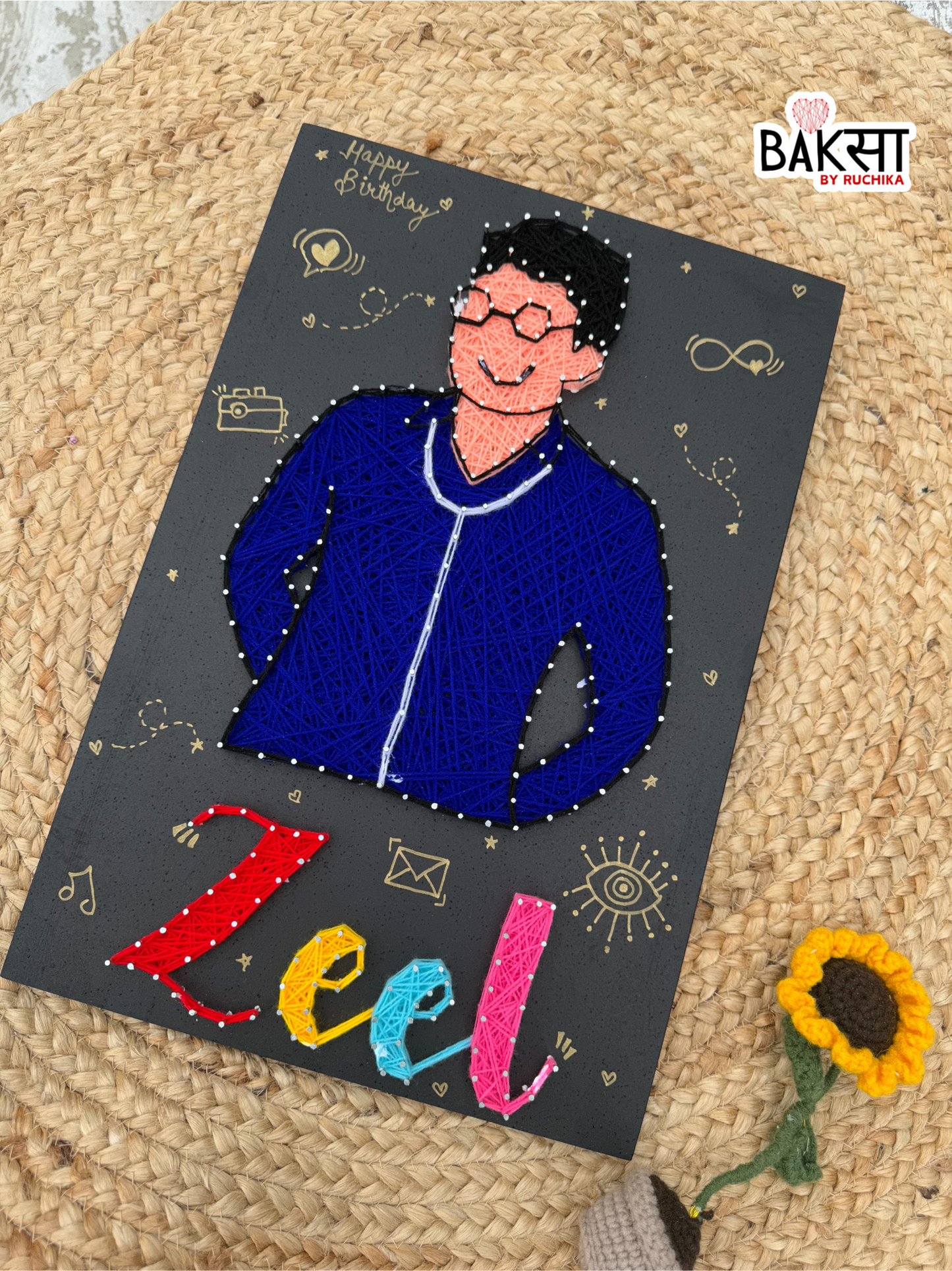 Portrait String Art with Customised Name