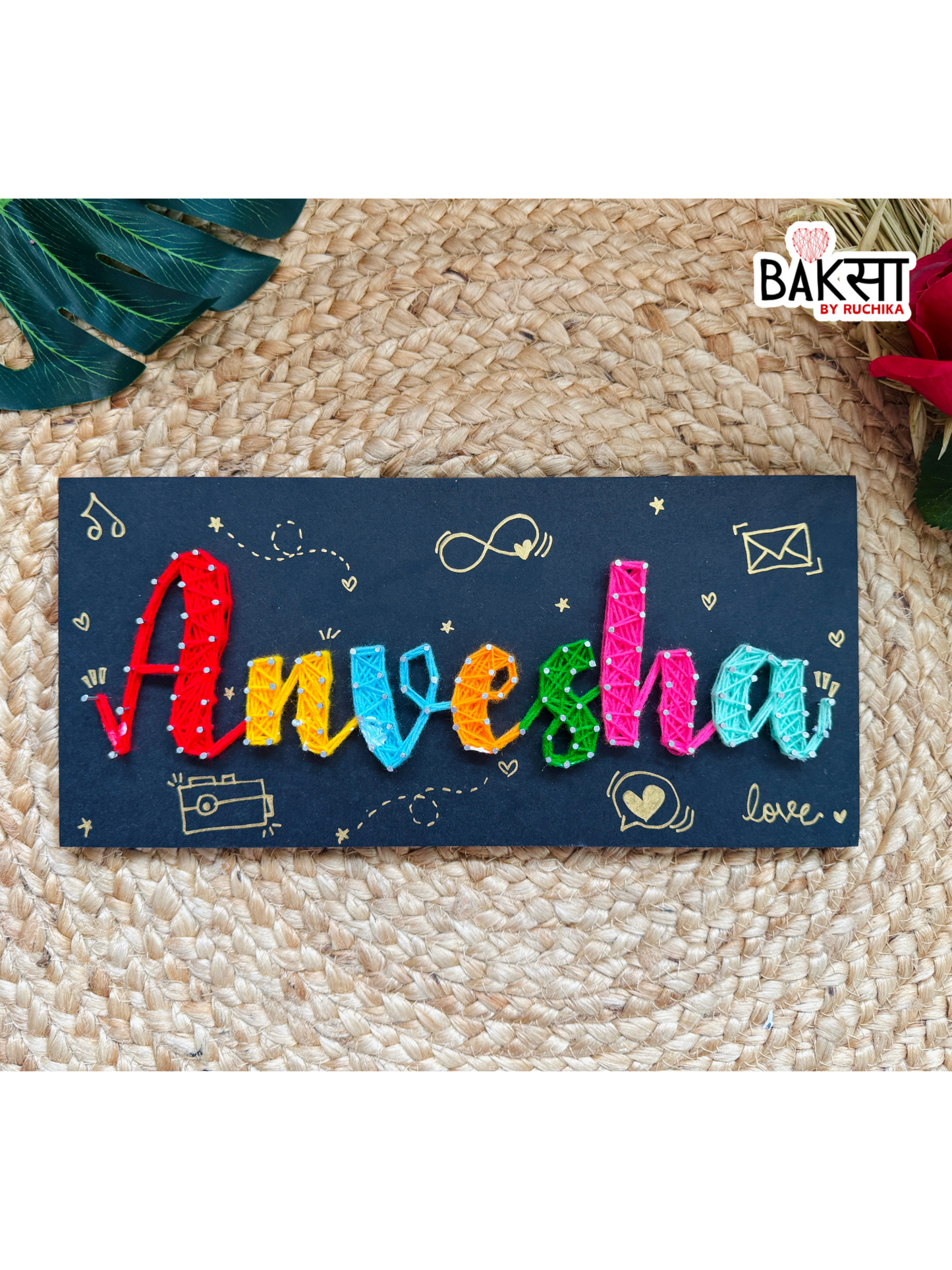Artsy- Customised Mini Nameplate String Art