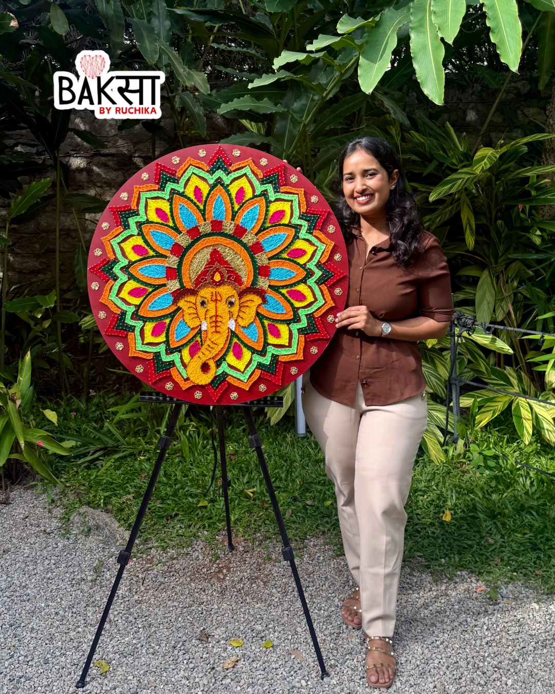 Colorful Ganesha String Art