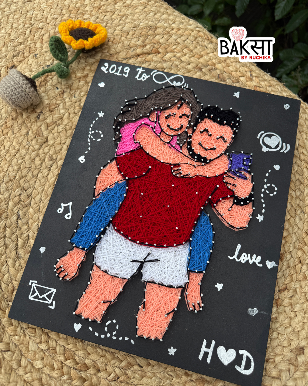 jhibli art, couple art, couple string art, portrait art, anniversary gifts, wedding gifts, gifts for her, gifts for him