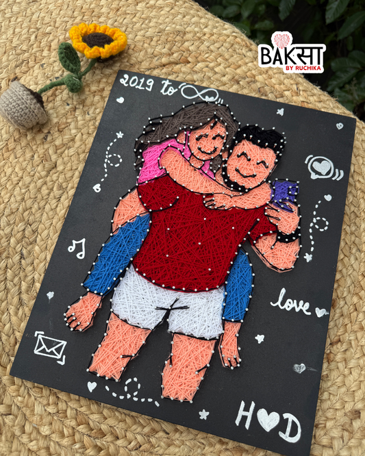 jhibli art, couple art, couple string art, portrait art, anniversary gifts, wedding gifts, gifts for her, gifts for him