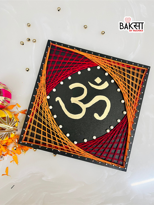 diwali gift ideas, om string art, handmade gifts, diwali decor, festive decor