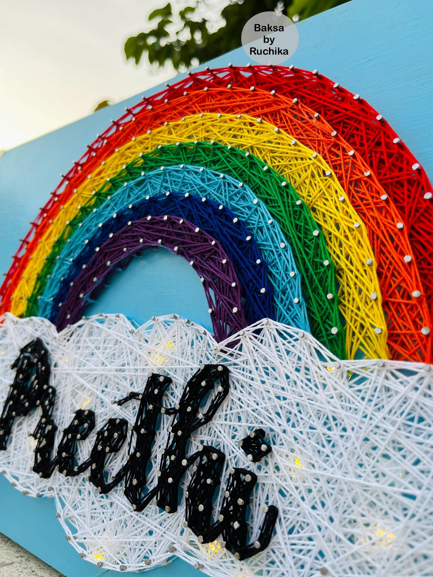 Rainbow String Art with Customised Name