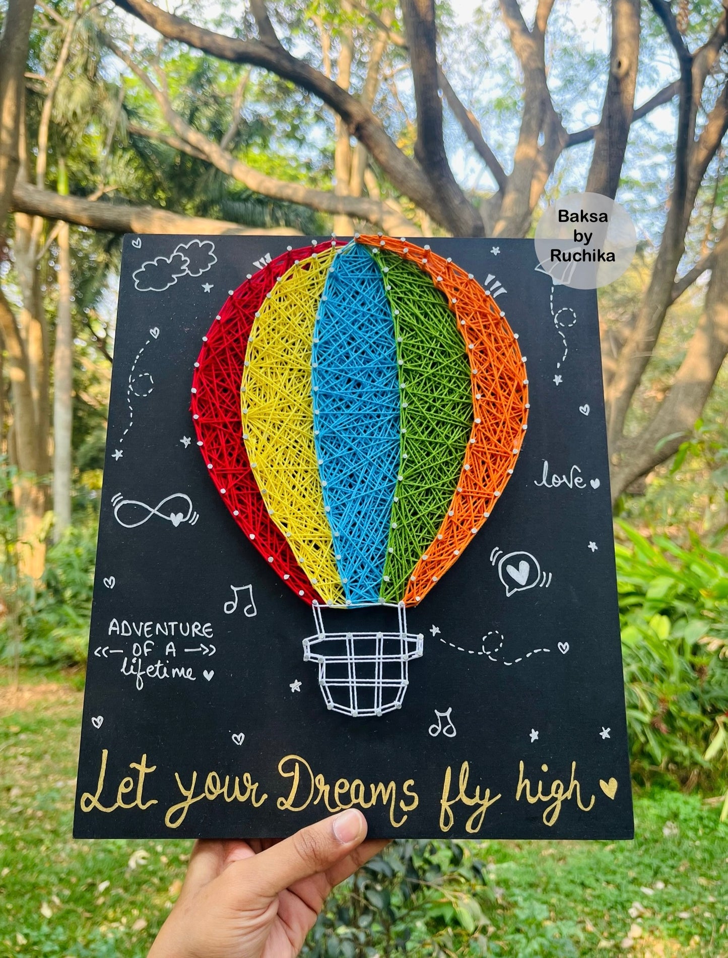 Hot Air Balloon String Art