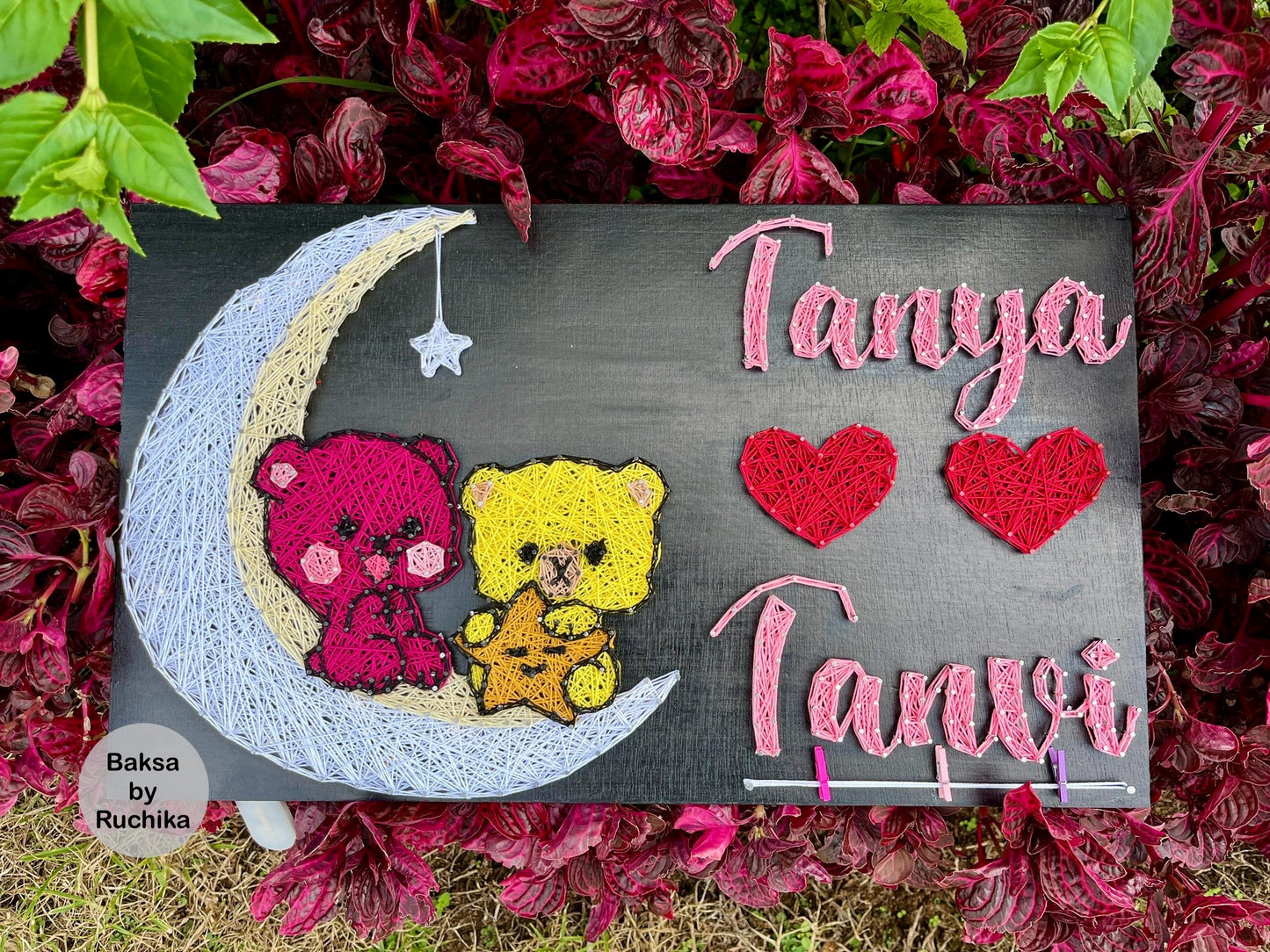 Pandas in Moon with Customised Names