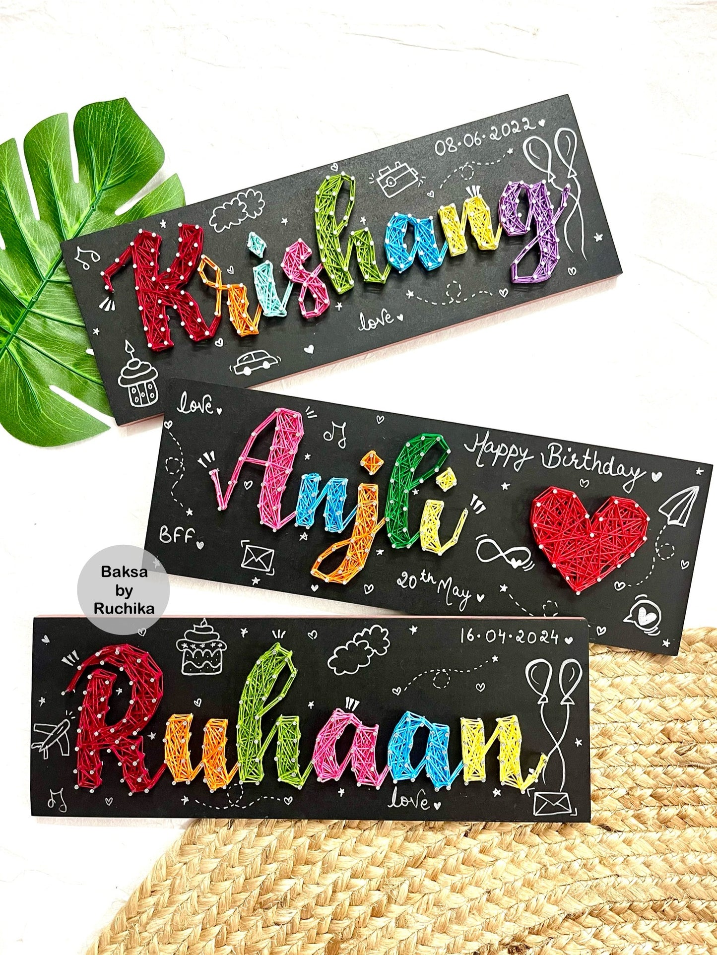 Artsy- Customised Mini Nameplate String Art