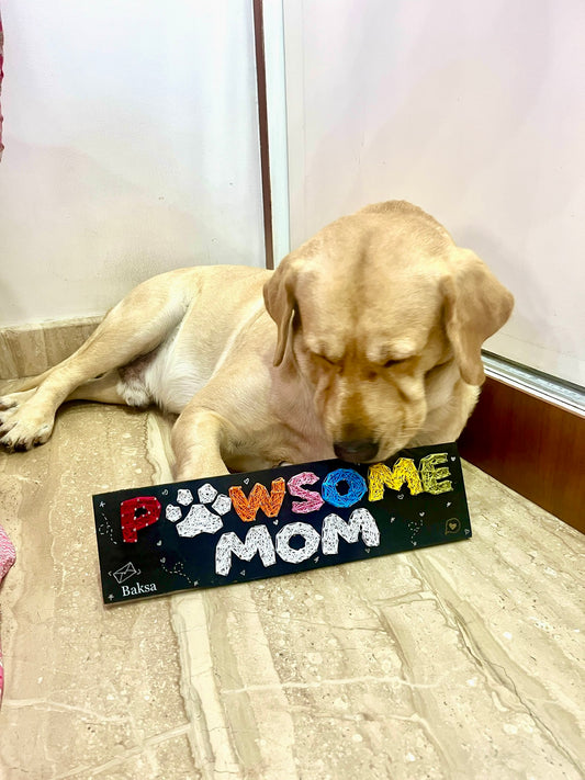 Pawsome Mom String Art