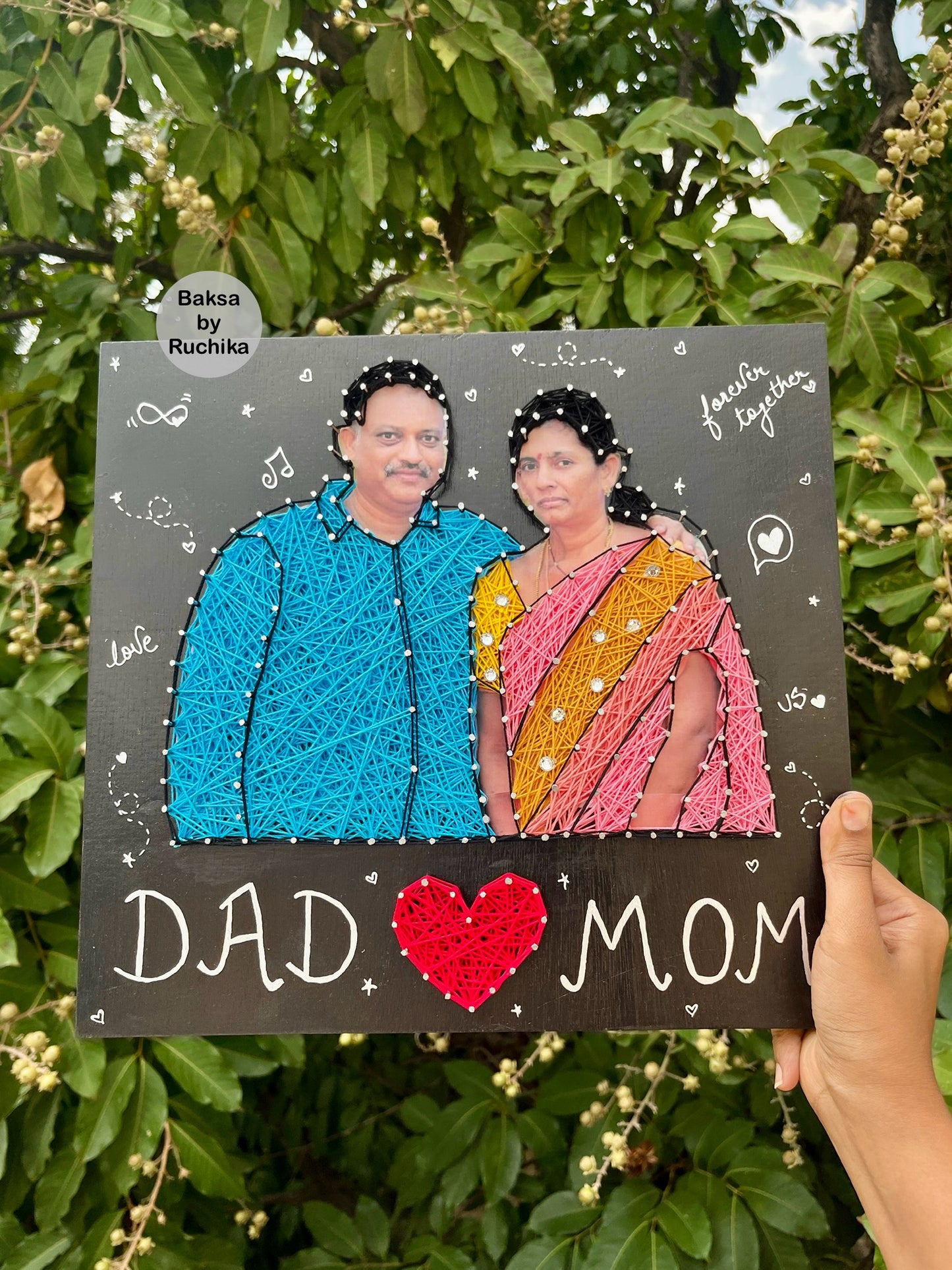 Portrait String Art (with Caption below)