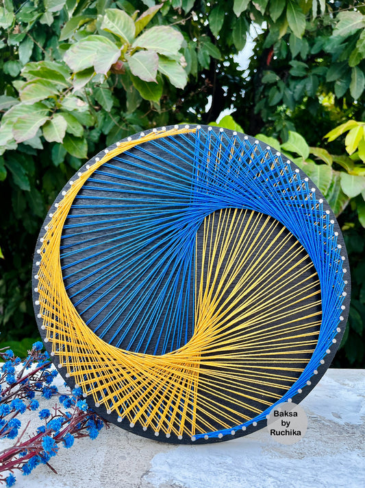 Geometric Moon String Art