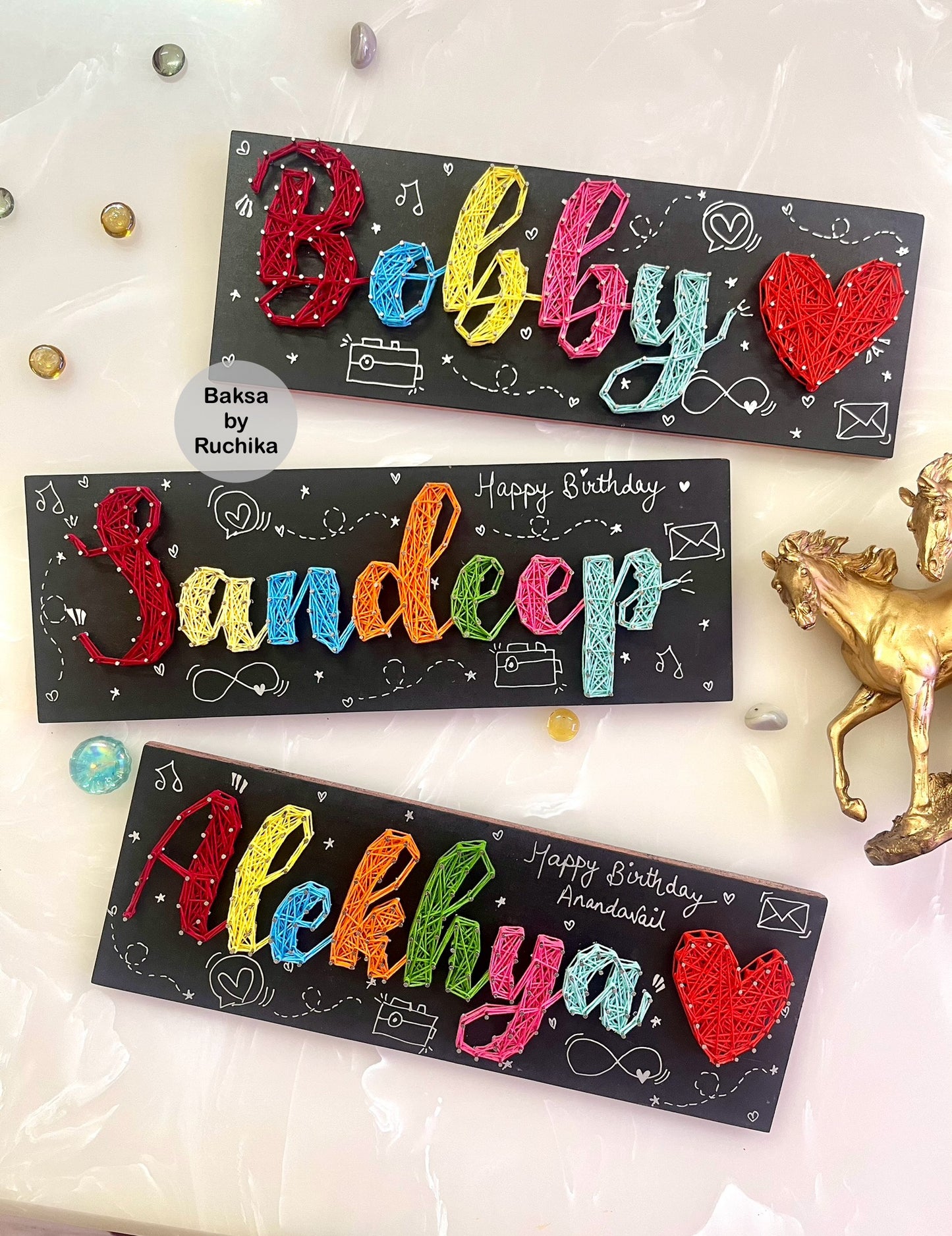 Artsy- Customised Mini Nameplate String Art