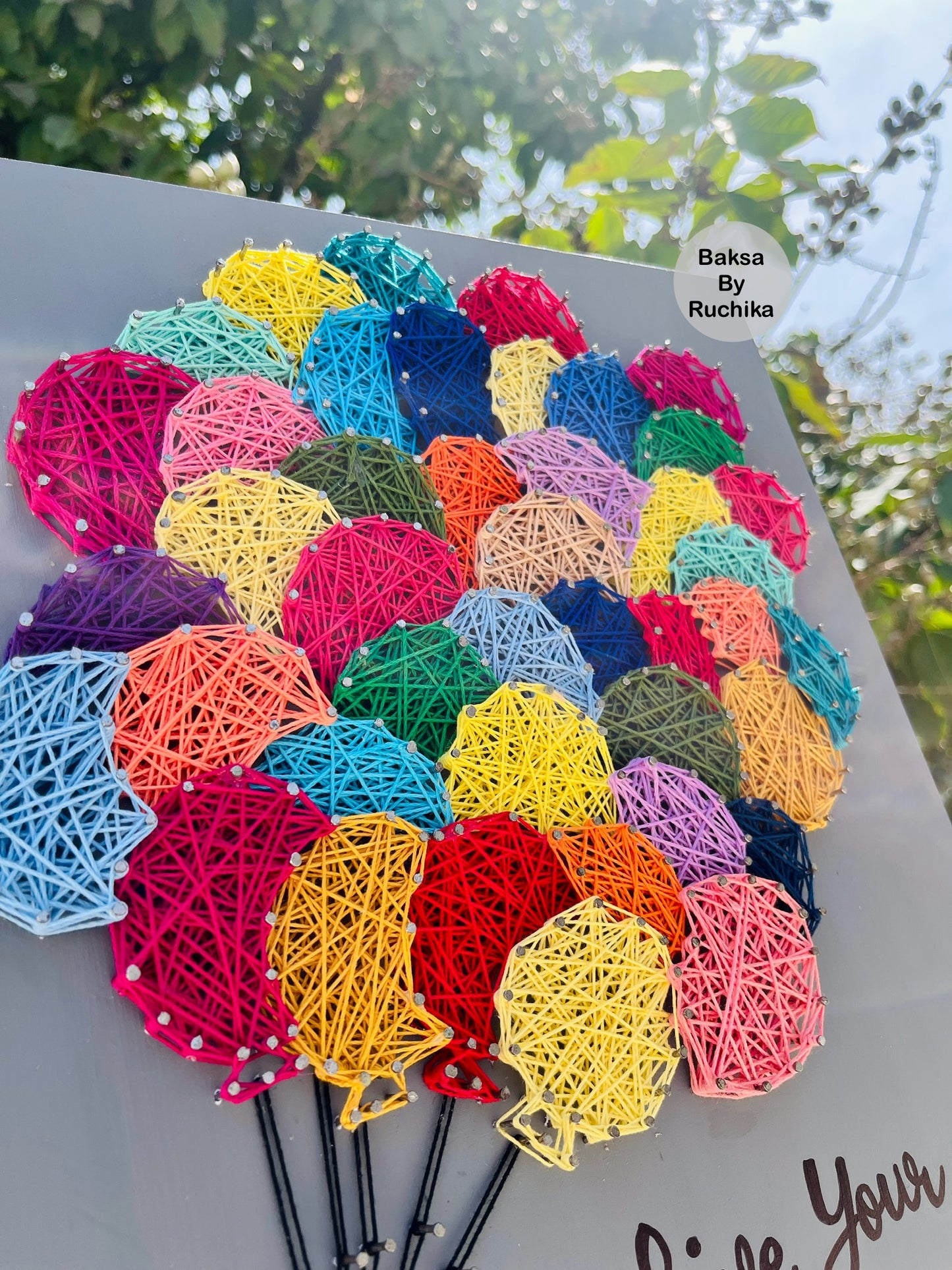 Hot Air Balloon String Art