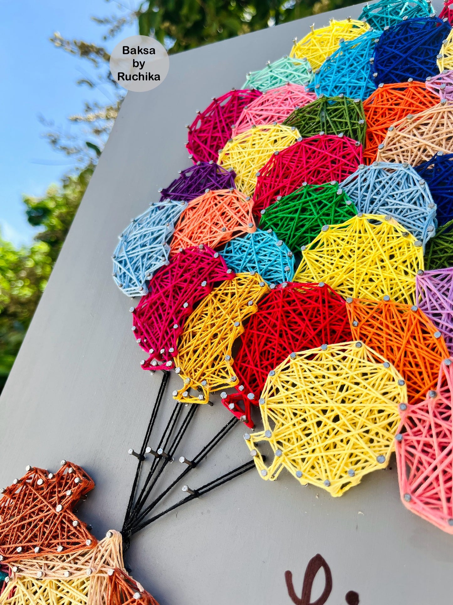 Hot Air Balloon String Art
