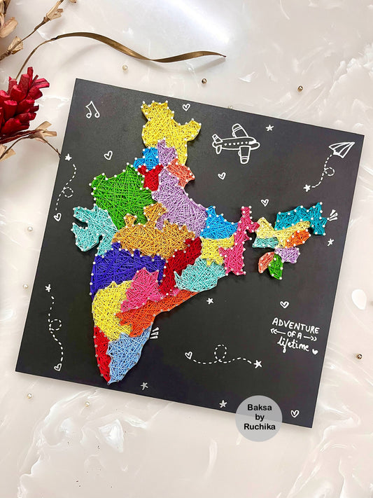 Map of India String Art