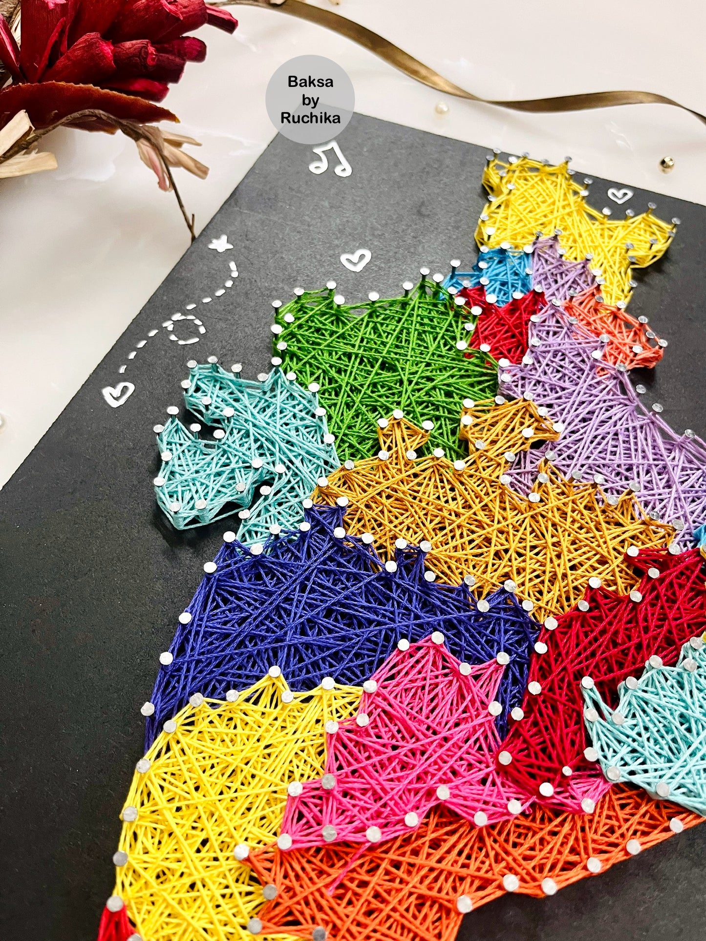Map of India String Art