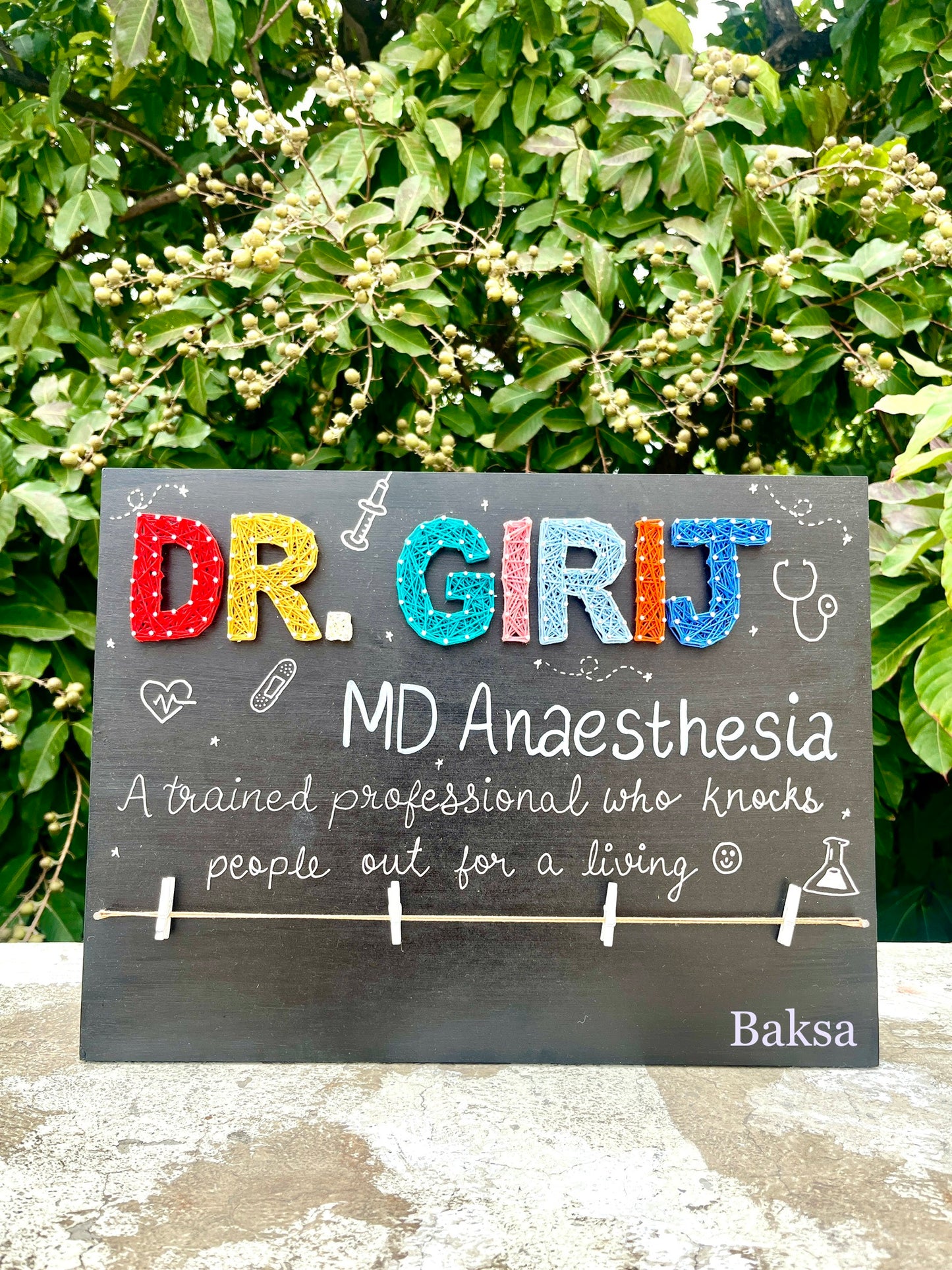 Customised Dr. Name String Art