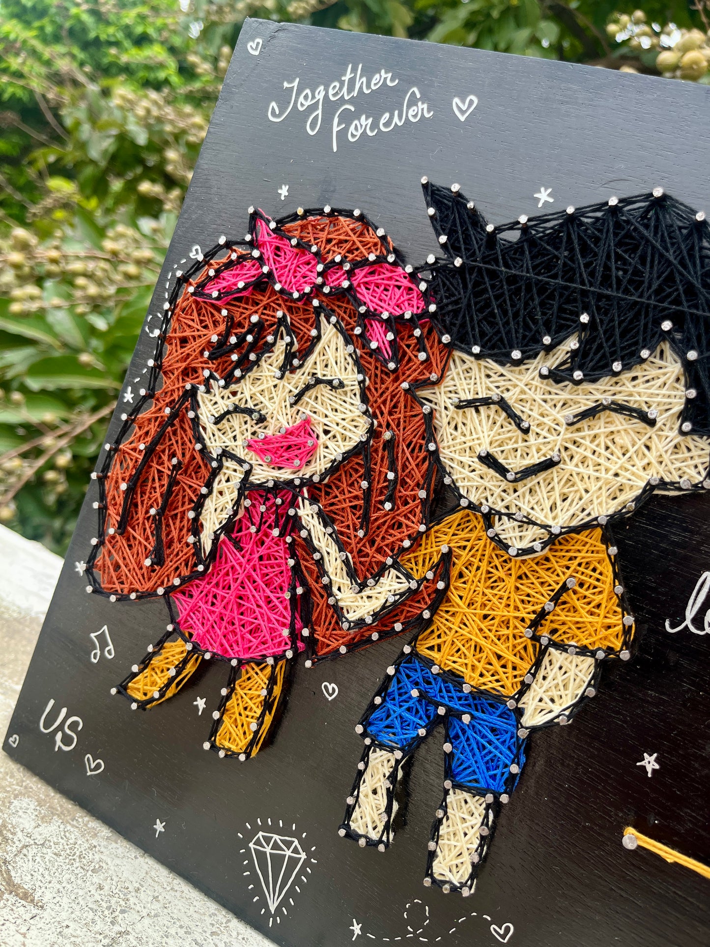 Love Doodle with Customised Names String Art