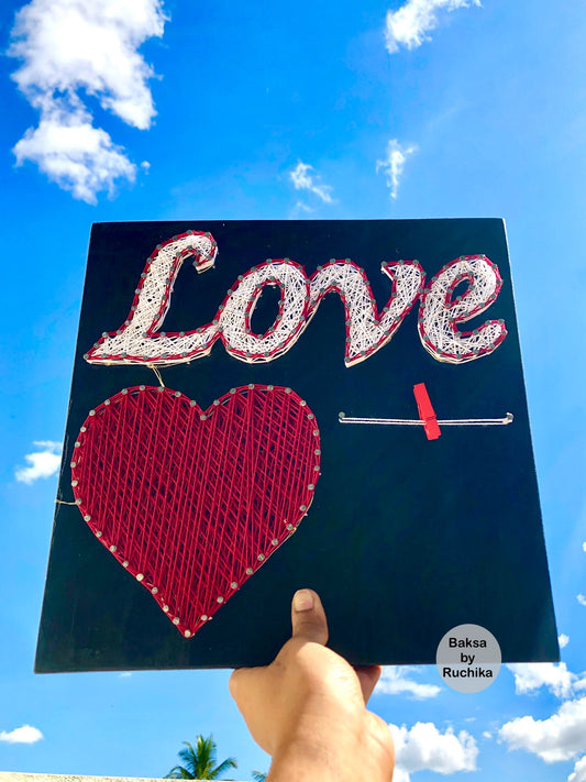 Love with Heart String Art
