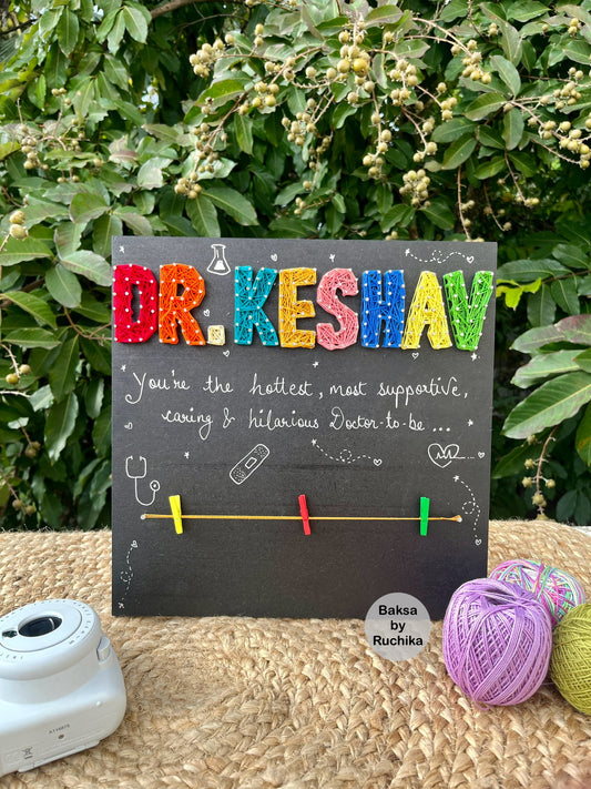 Customised Dr. Name String Art