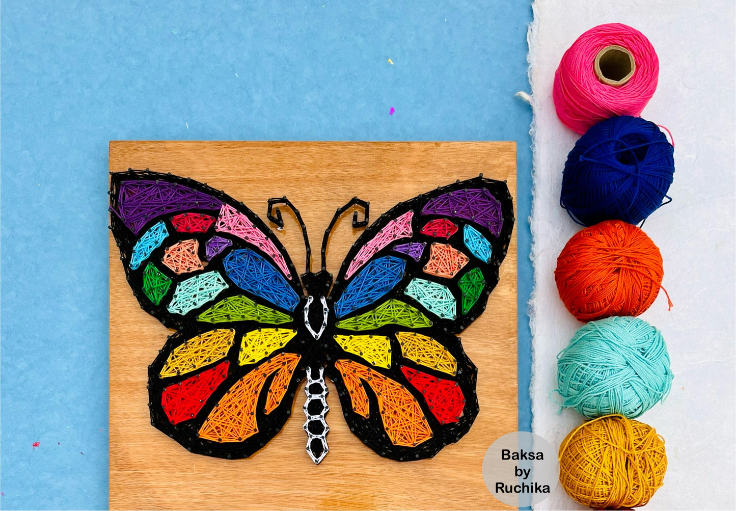 Colourful Butterfly String Art