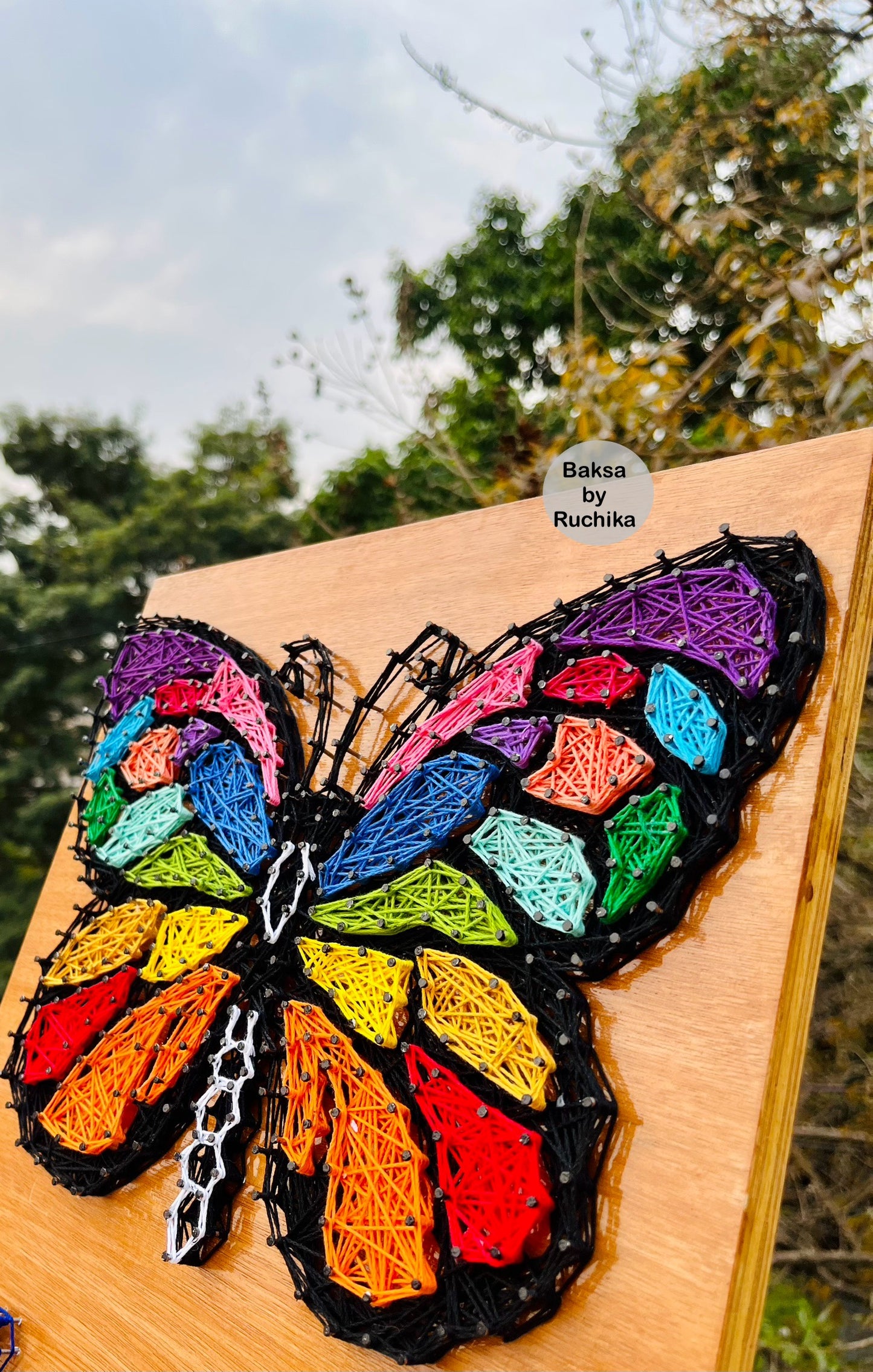 Colourful Butterfly String Art