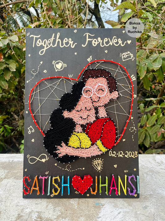 Love Couple with Customised Names String Art