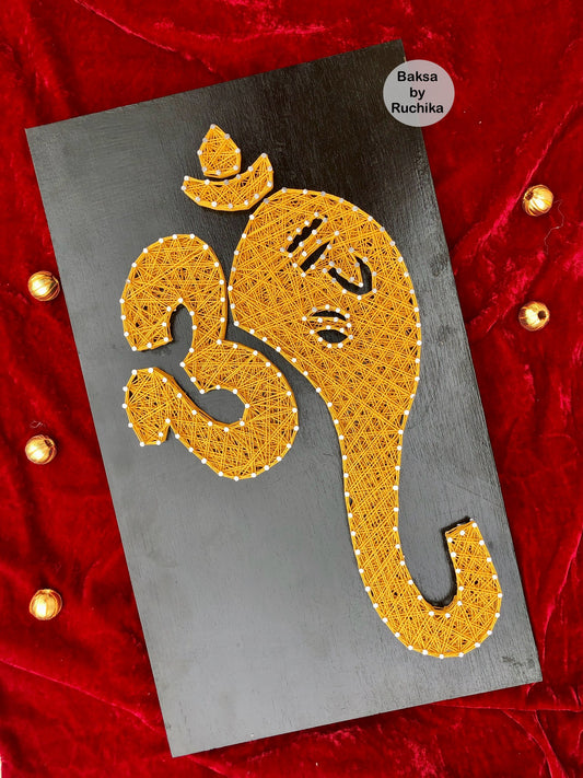 Om with Ganesha touch String Art