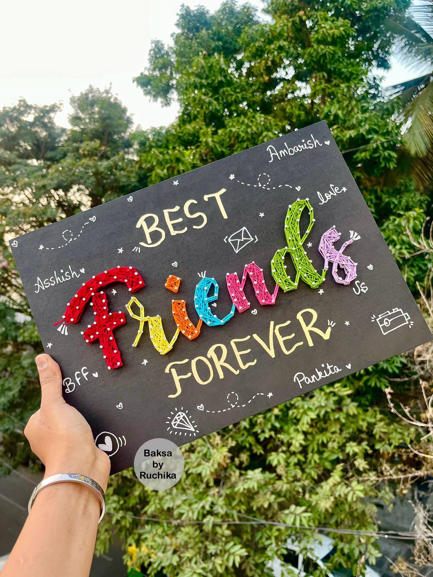 Best Friends Forever String Art