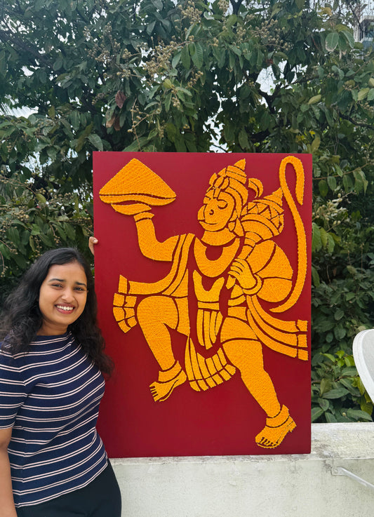 When Devotion Meets Art: Our Giant Hanuman Ji String Art Installation in Mumbai