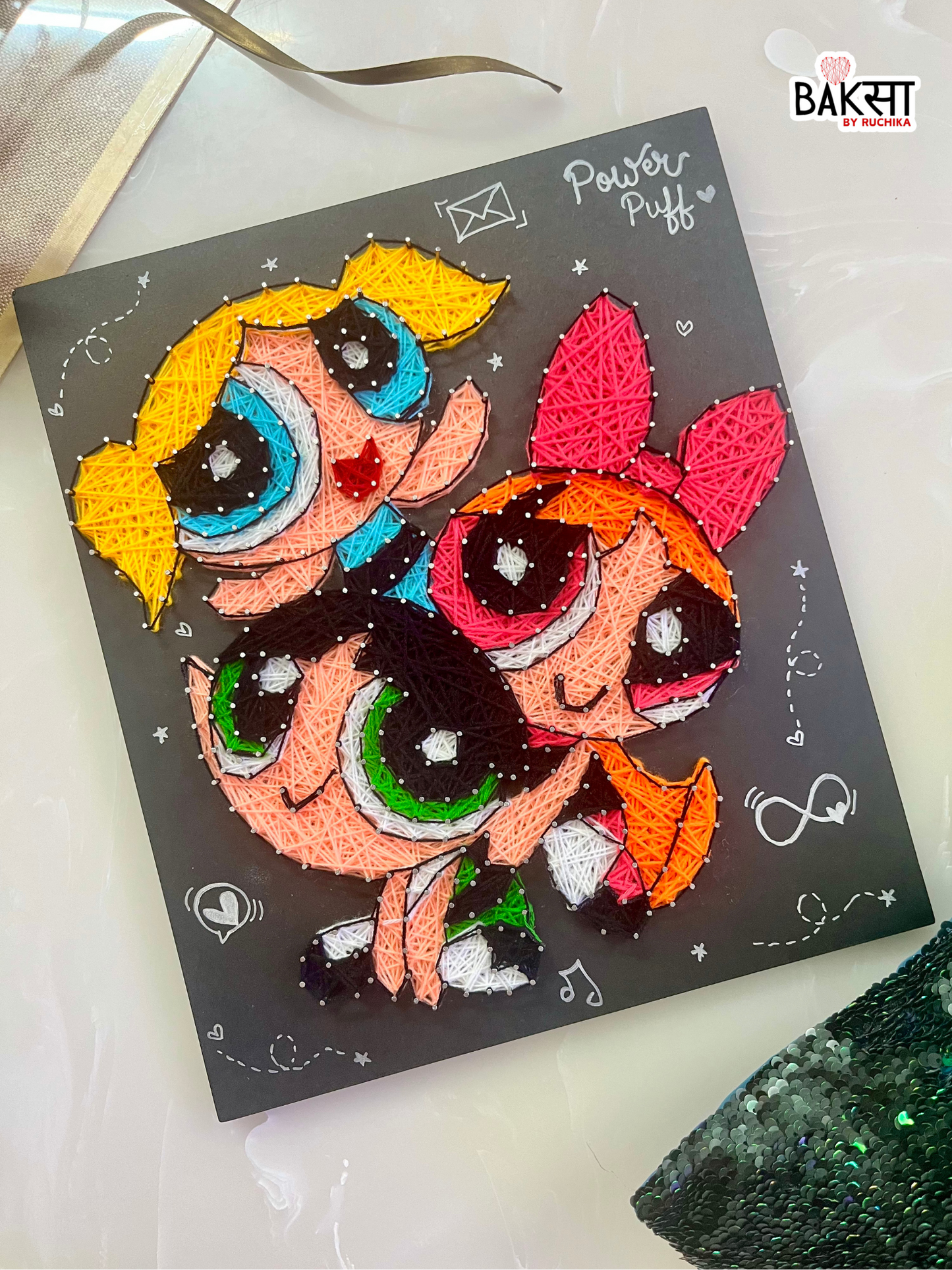 Power Puff Girls String Art