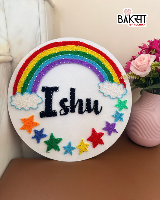 Artsy Rainbow Name String Art