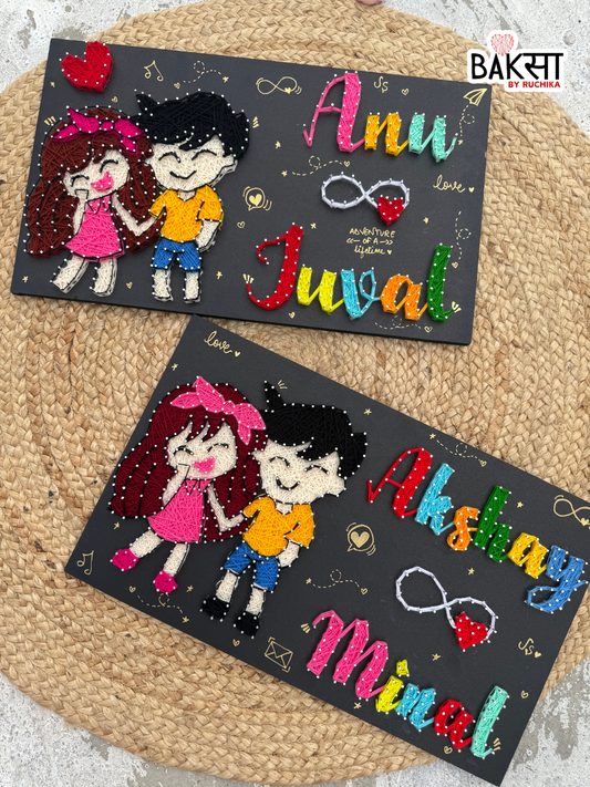 Love Doodle with Customised Names String Art