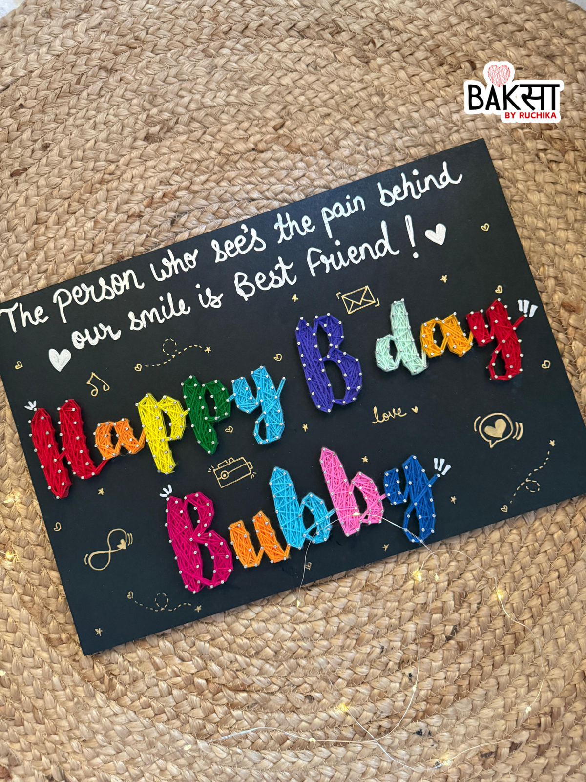 Bold- Happy Birthday with Customised Name