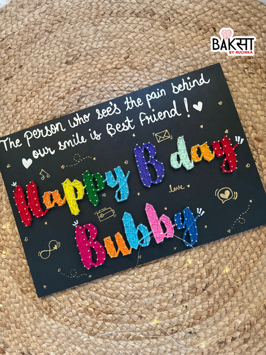 Bold- Happy Birthday with Customised Name
