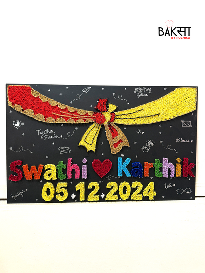 Gathbandhan Customised Wedding Name String Art