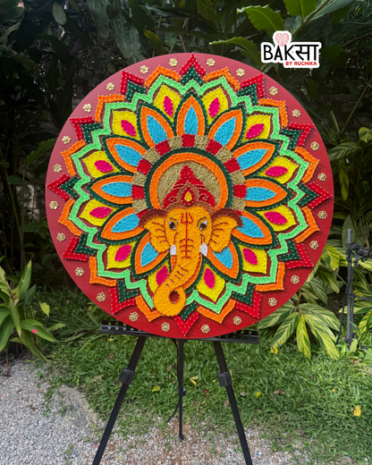 ganesh chaturthy, ganesha string art, ganu string art, home art, master piece for home, ganesha wall art