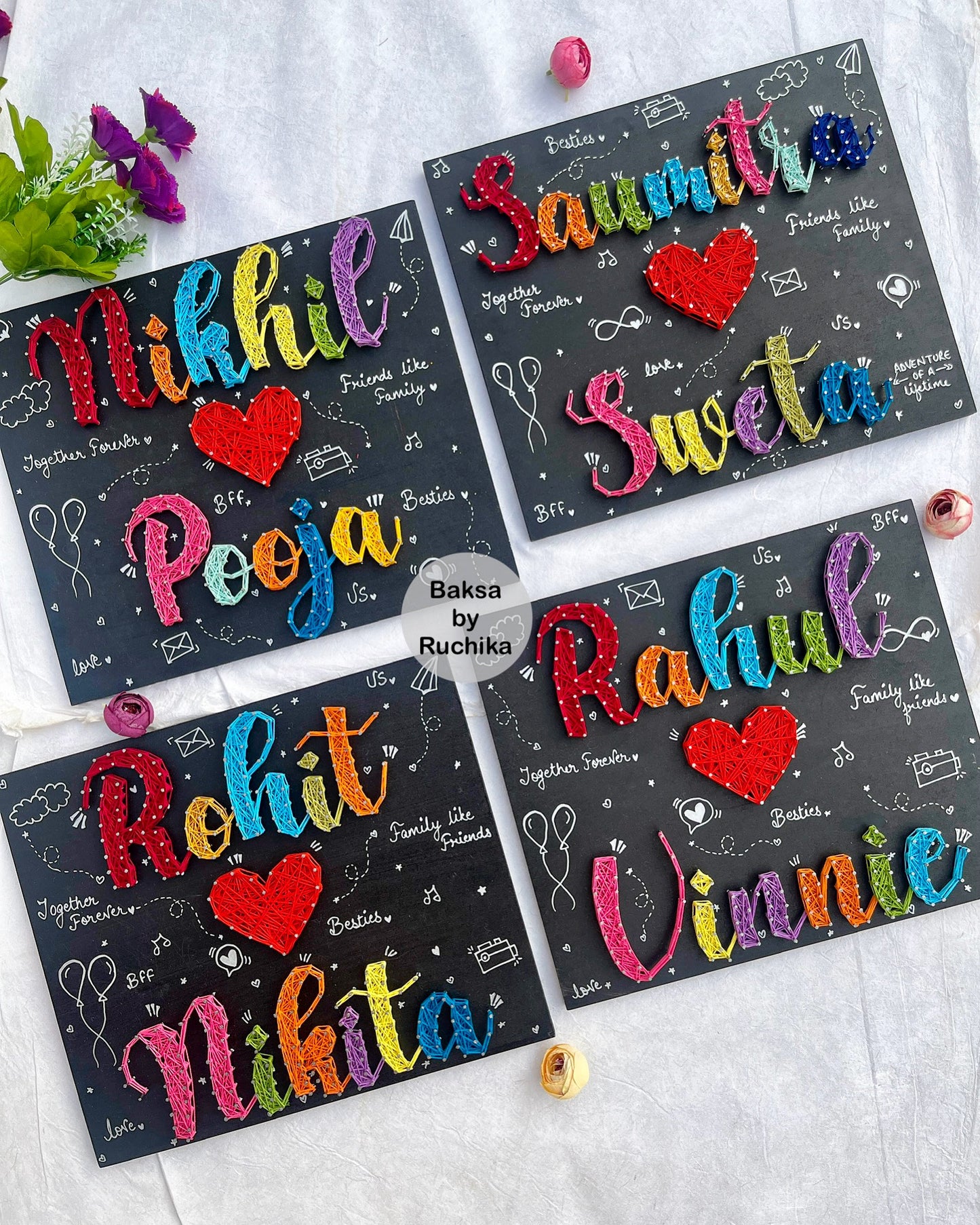 Couple Name Personalised String Art