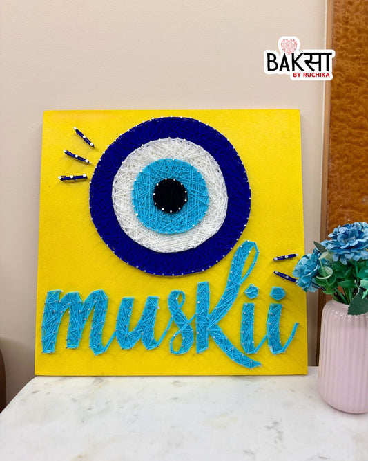Evil Eye Name String Art