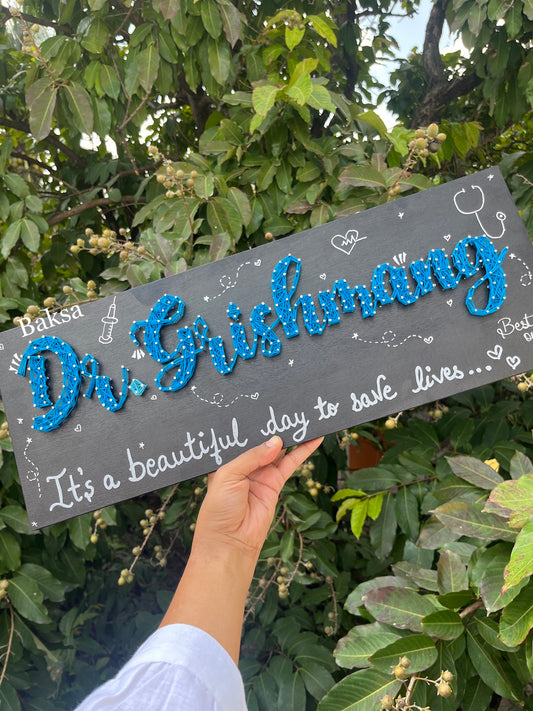 Long Nameplates String Art