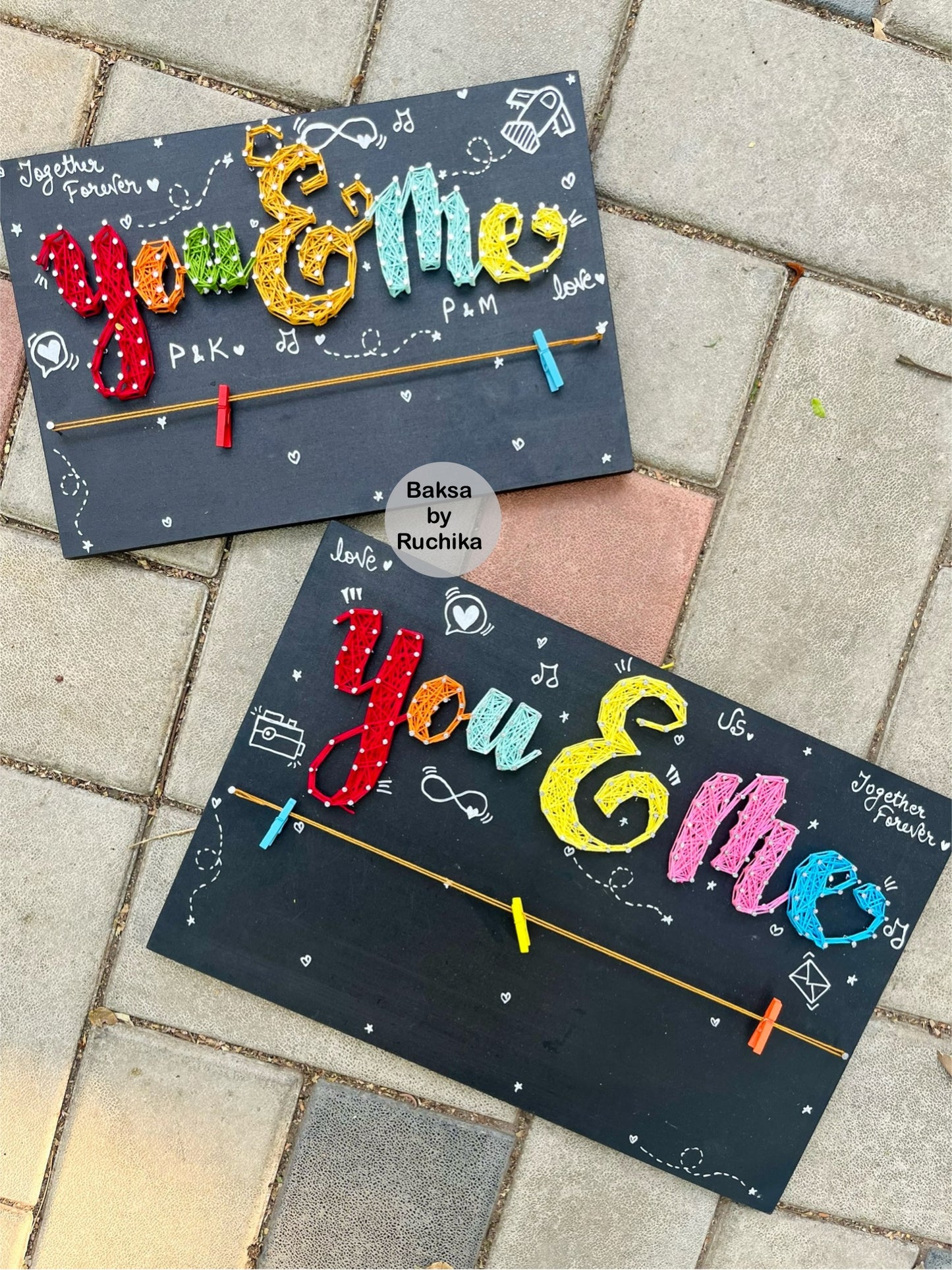 You and Me String Art