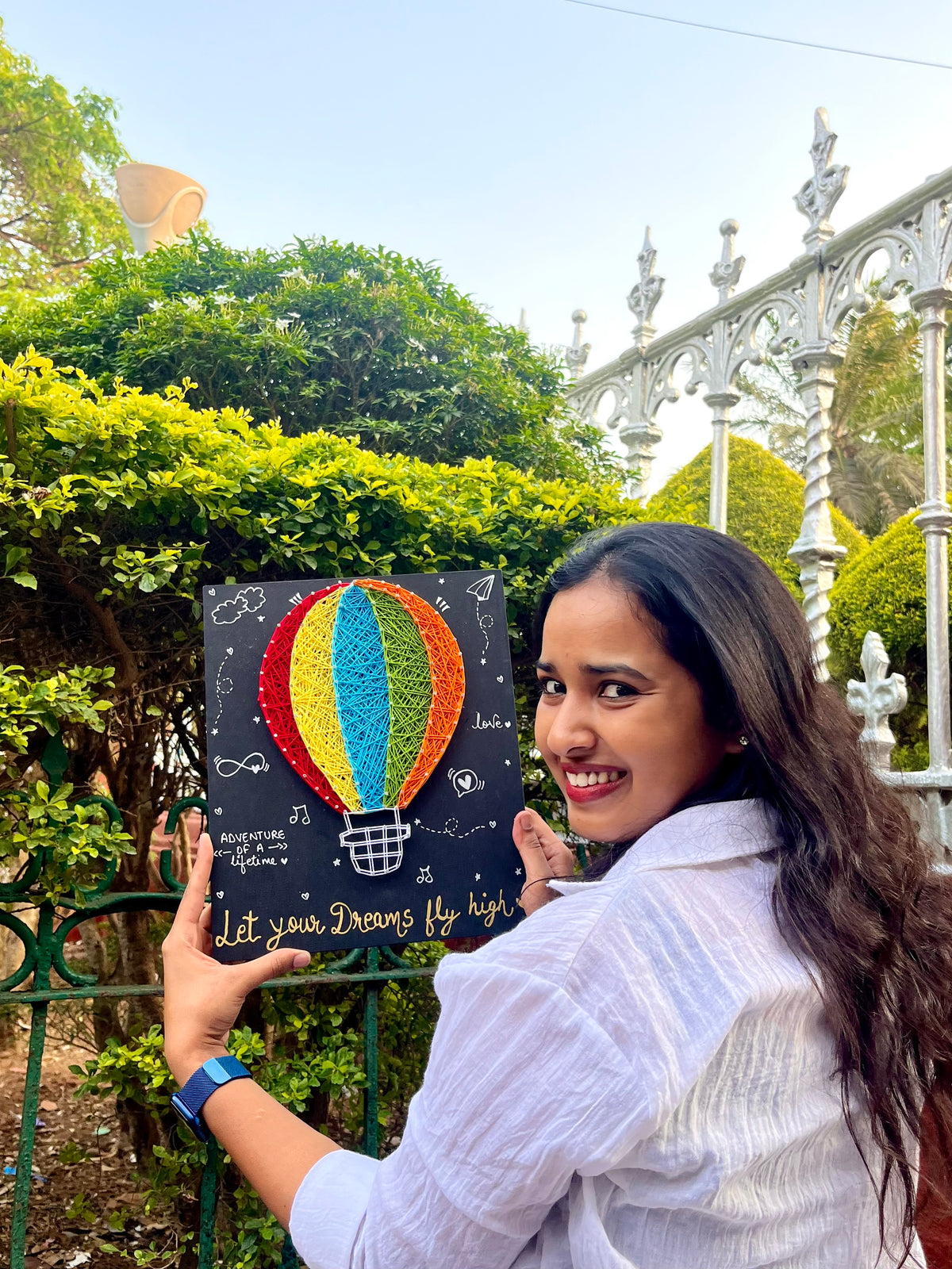 Hot Air Balloon String Art