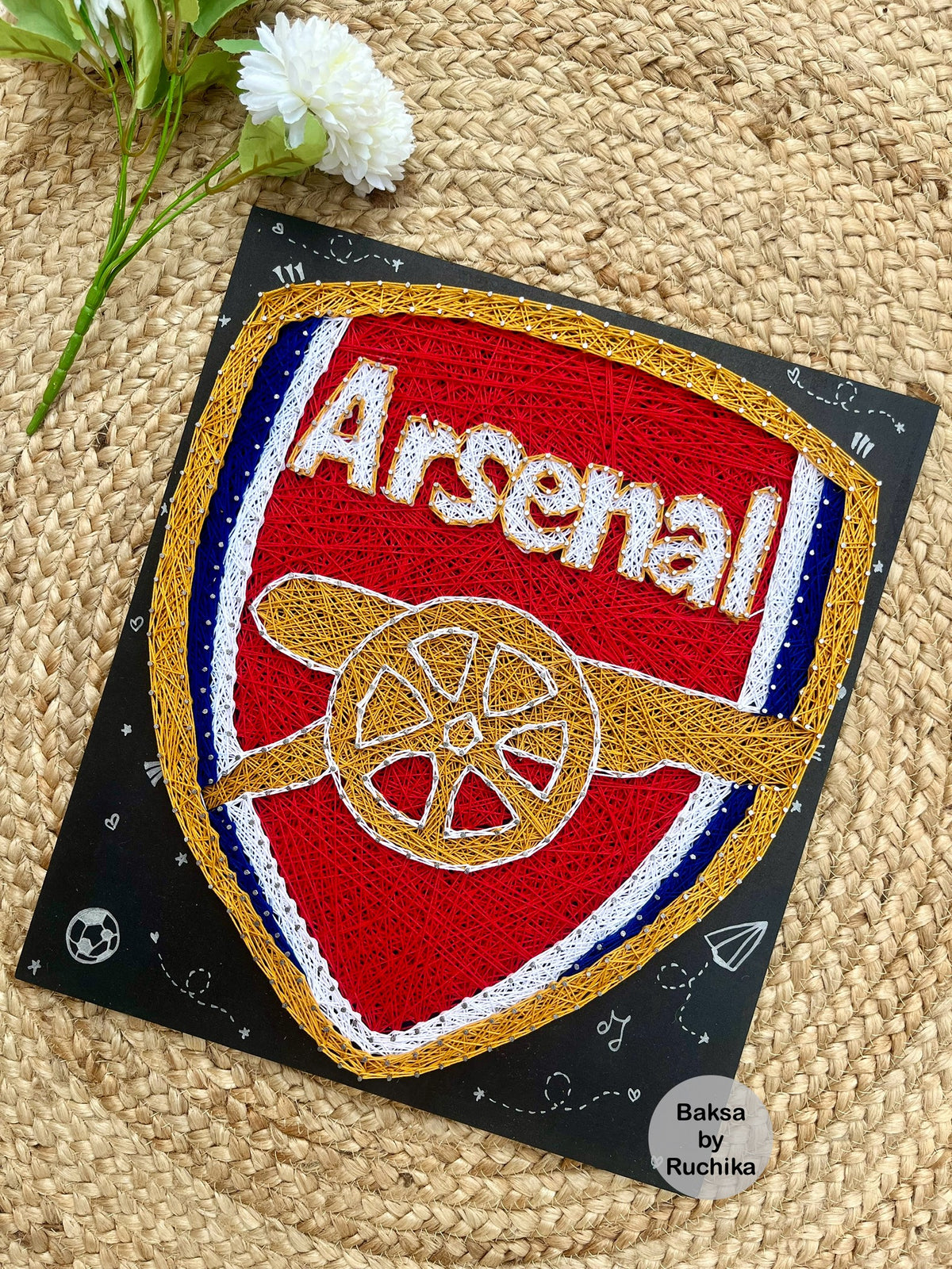 Arsenal Club Logo String Art