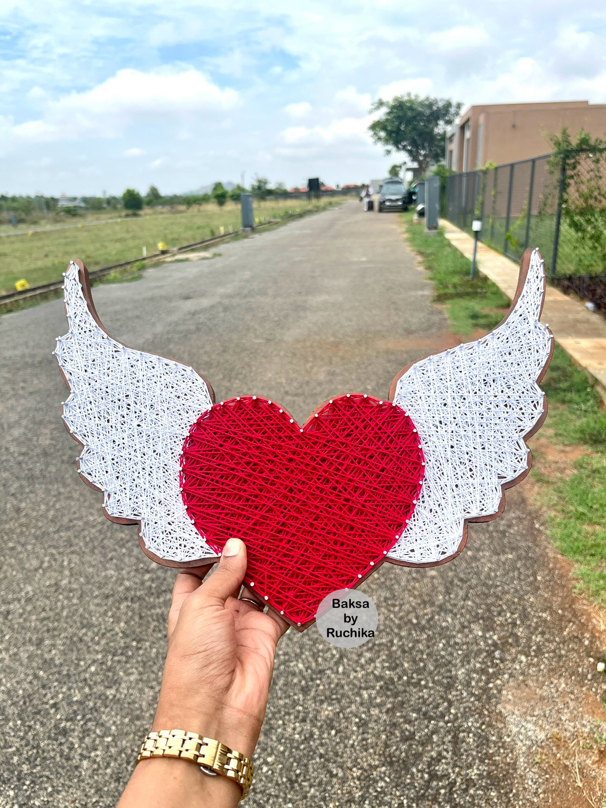 Winged Heart String Art