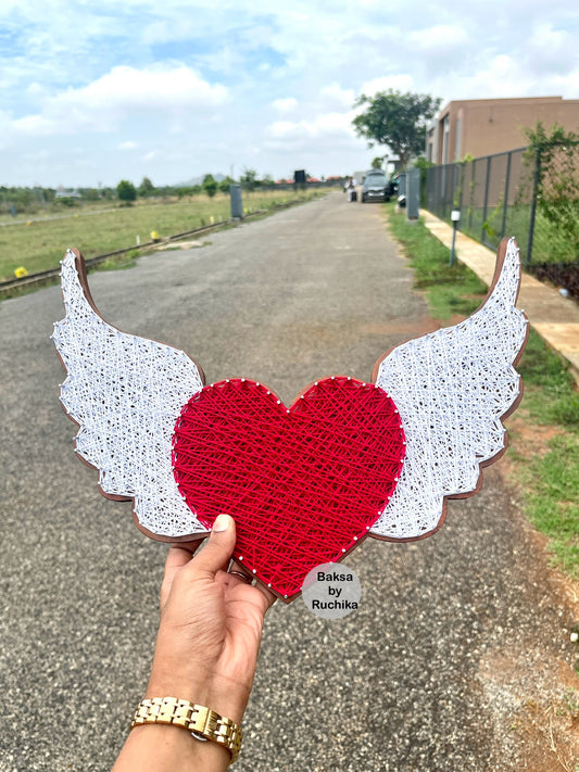 Winged Heart String Art