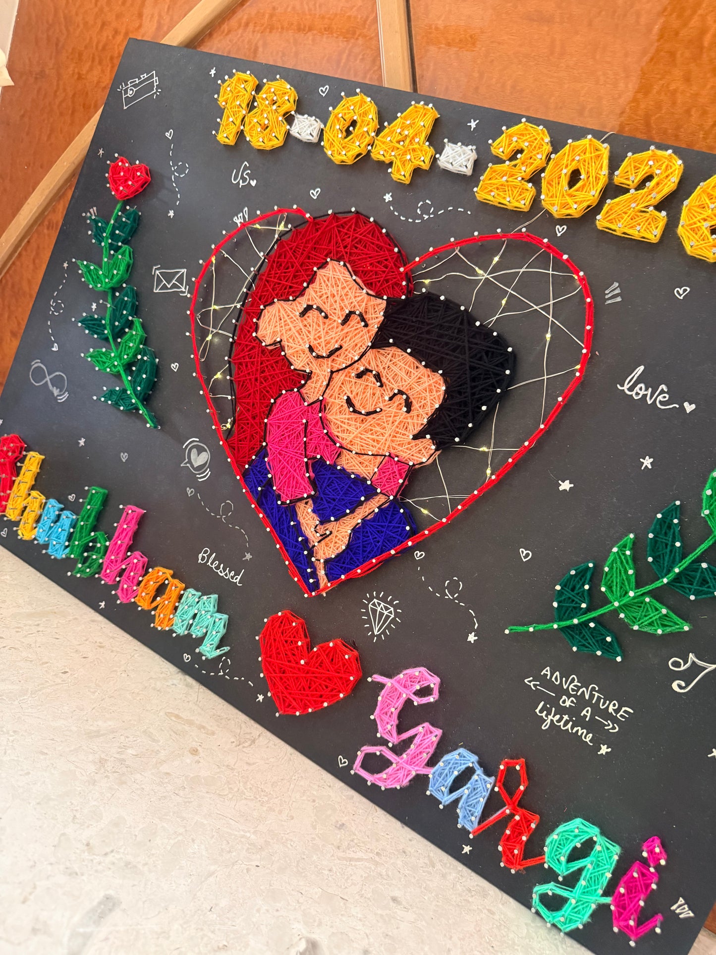 Couple Doodle with Customised Names