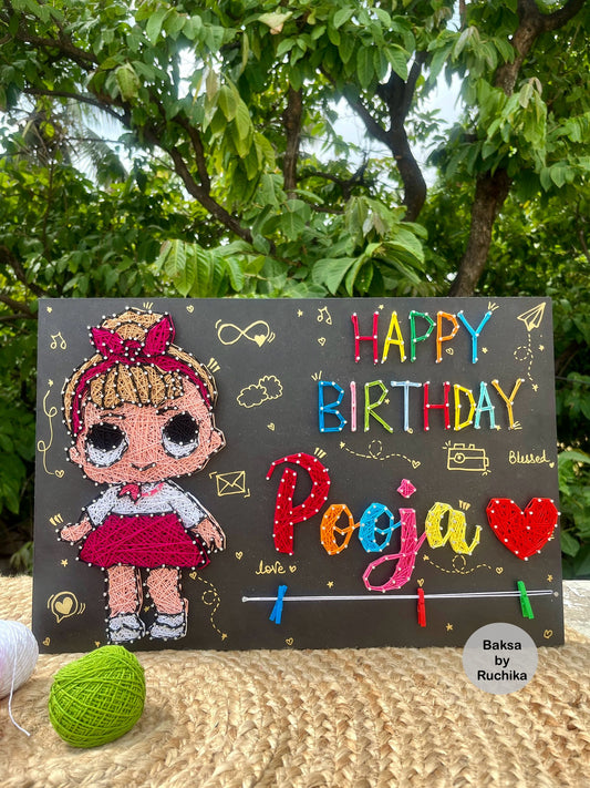 Doll String Art with Customised Name