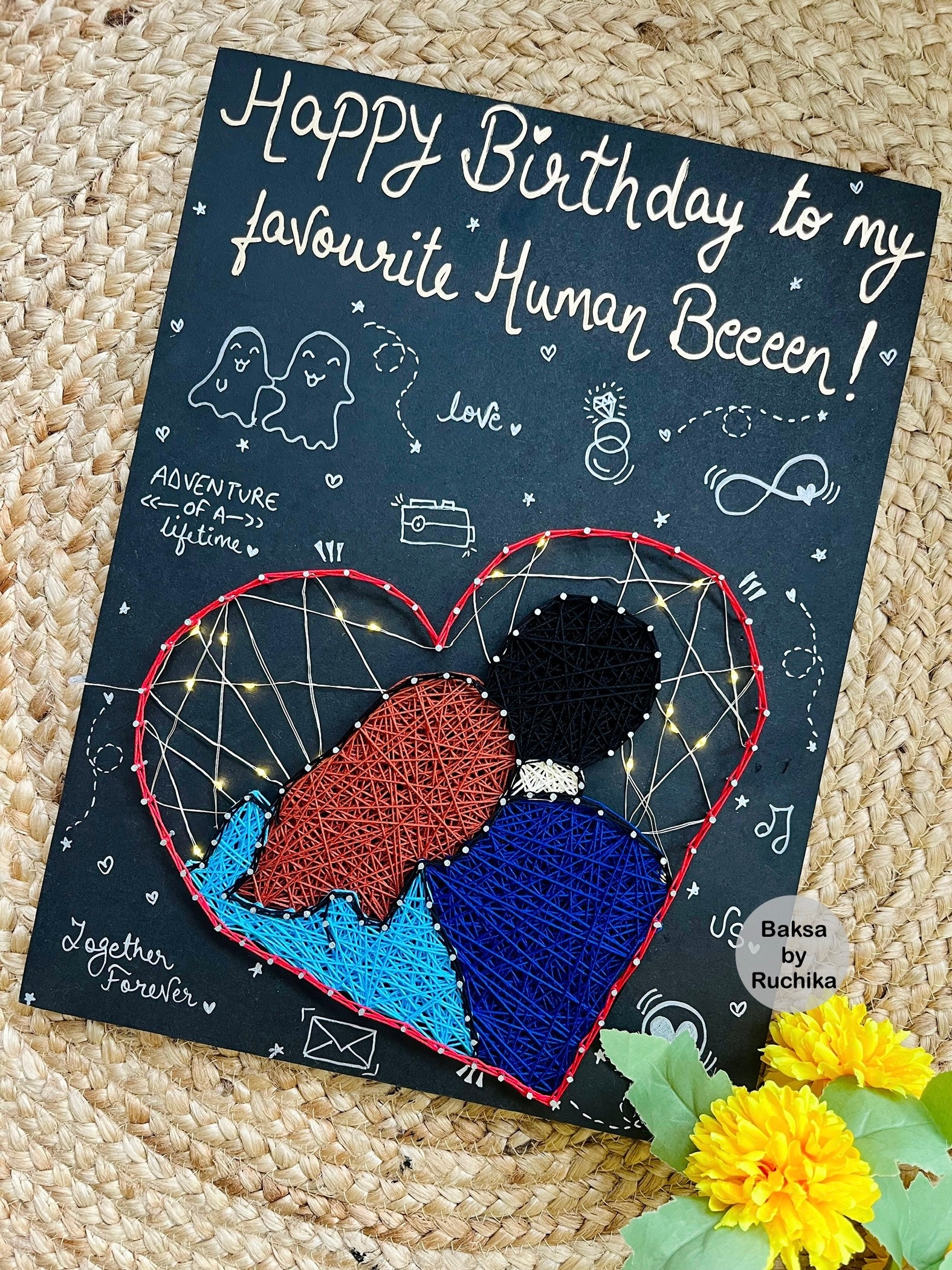 Doodle in paradise String Art with Jar Lights – baksabyr