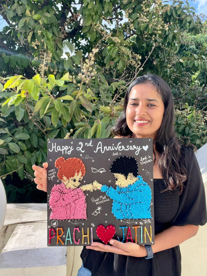 Couple Goals with Customised Names String Art