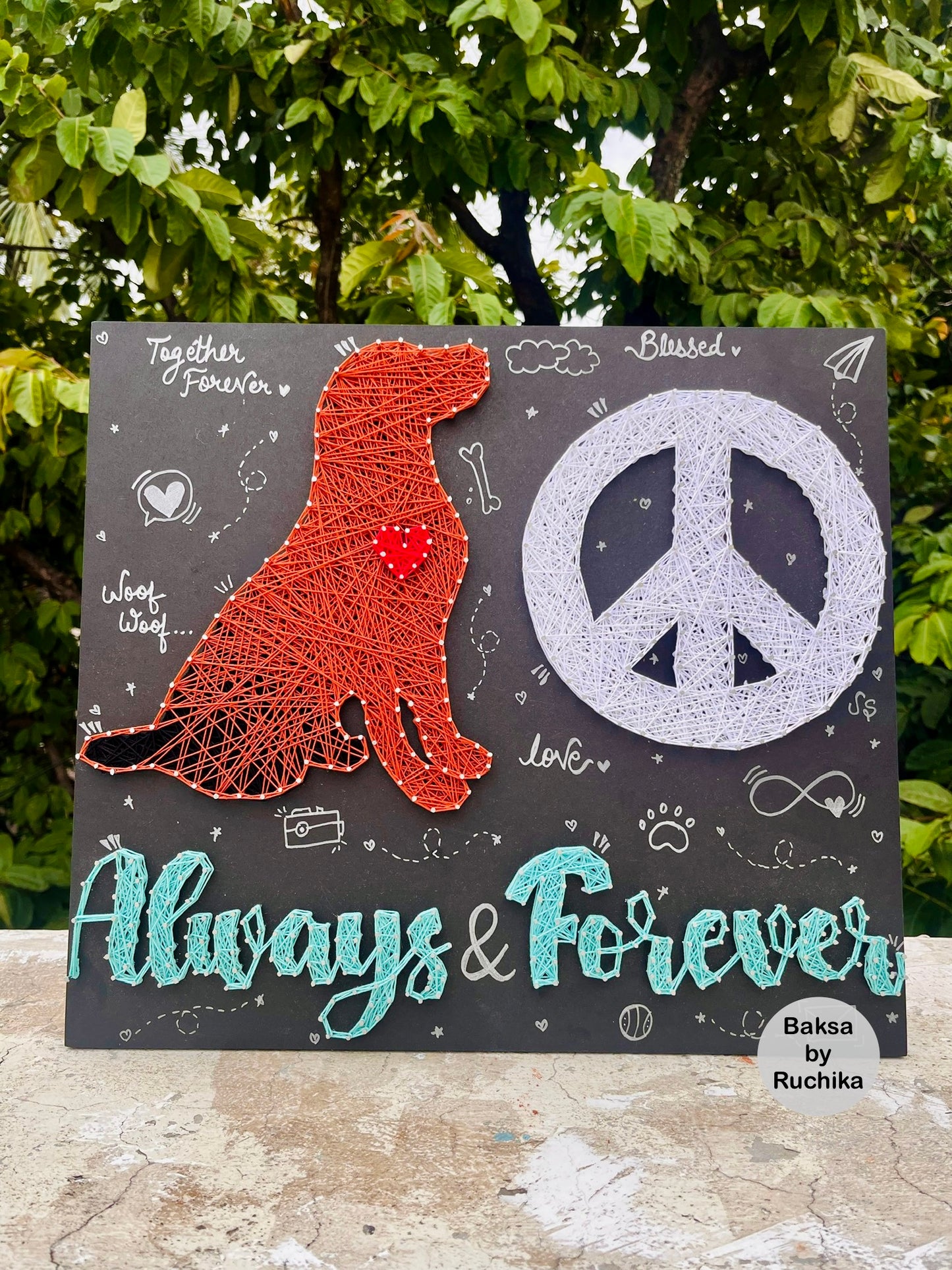 Dog String Art (Always & Forever)