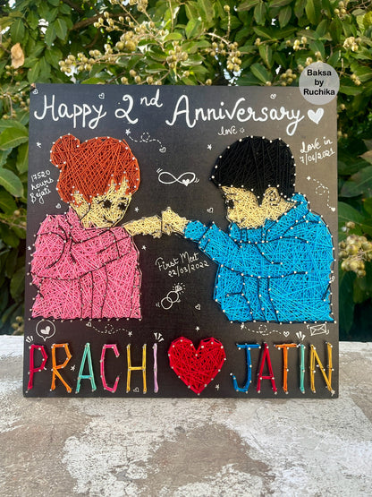 Couple Goals with Customised Names String Art