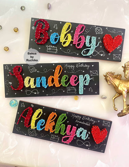 Artsy- Customised Mini Nameplate String Art
